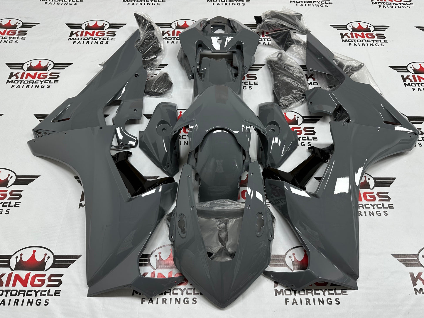 Honda CBR1000RR Fairings (2017-2025) Gloss Gray at KingsMotorcycleFairings.com