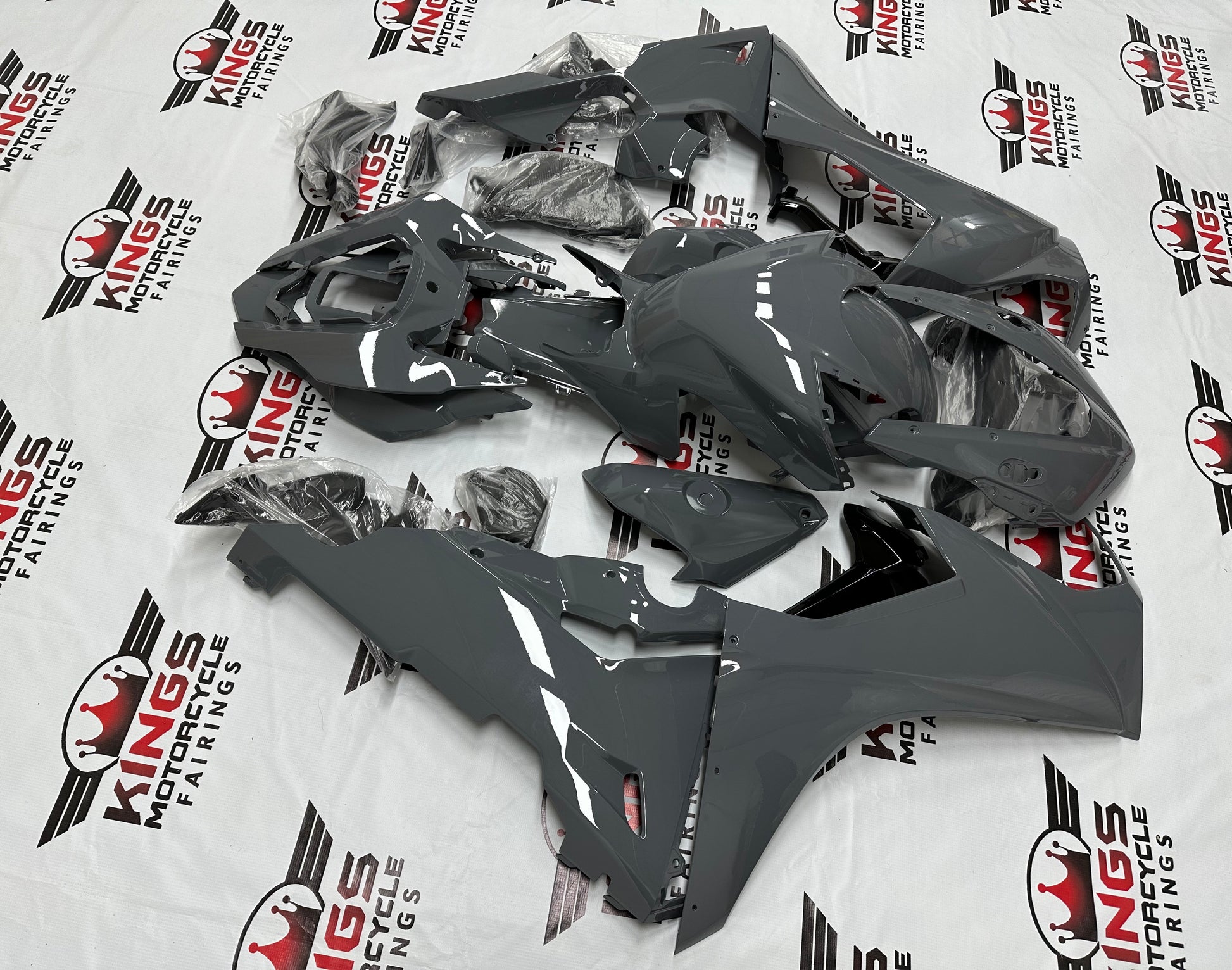 Honda CBR1000RR Fairings (2017-2025) Gloss Gray from KingsMotorcycleFairings.com