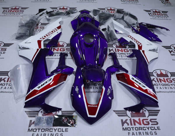 Honda CBR1000RR Fairings (2017-2025) Purple, Red, White from KingsMotorcycleFairings.com
