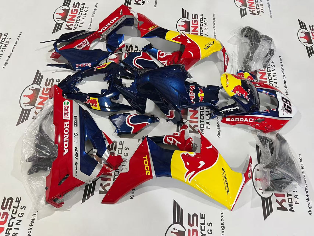 Honda CBR1000RR Fairings (2017-2025) Red, Blue, Yellow, RedBull Toce Hayden from KingsMotorcycleFairings.com