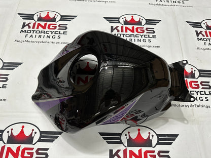 Honda CBR1000RR Tank Cover Fairing (2008-2011) Black, Purple, Silver Stripe at KingsMotorcycleFairings.com