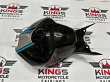 Honda CBR1000RR Tank Fairing (2006-2007) Black, Silver, Blue Pinstripe at KingsMotorcycleFairings.com