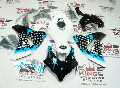 Honda CBR1000RR (2008-2011) White, Black, Blue Splash at KingsMotorcycleFairings.com