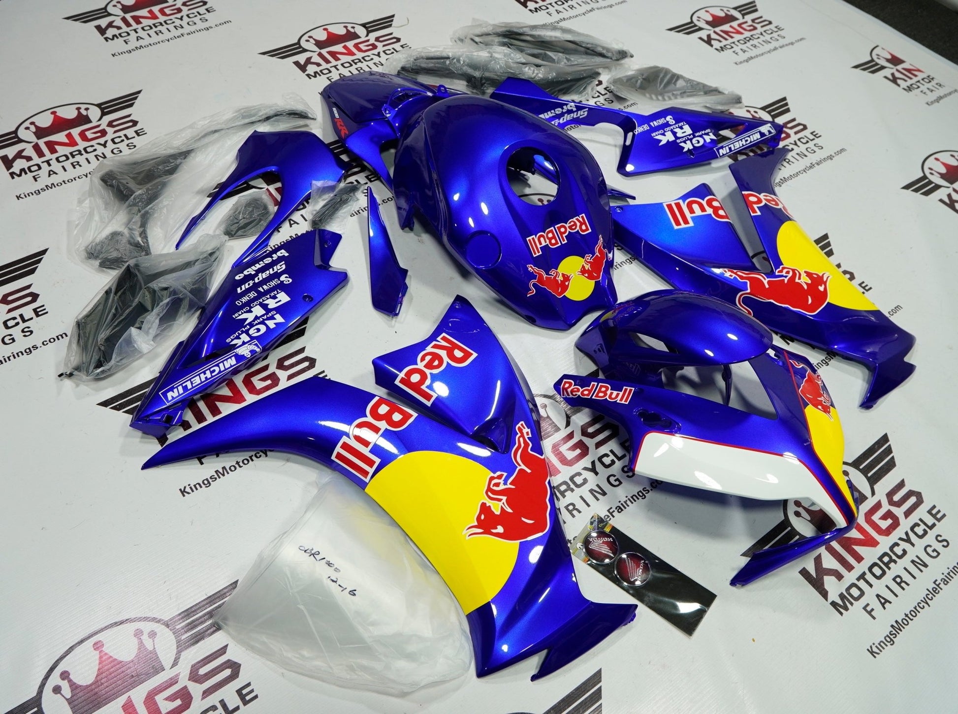 Honda CBR1000RR (2012-2016) Blue, Yellow, Red & White RedBull Fairings at KingsMotorcycleFairings.com
