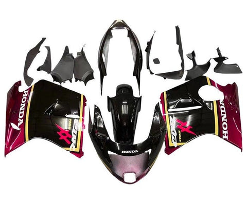Honda CBR1100XX Fairings (1996-2007) Black, Dark Red, Gold at KingsMotorcycleFairings.com