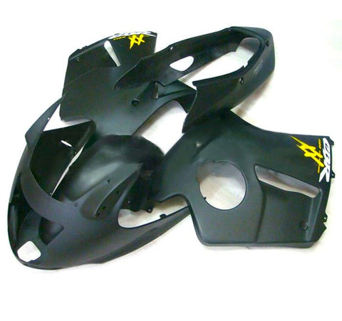 Honda CBR1100XX Fairings (1996-2007) Matte Black, Yellow at KingsMotorcycleFairings.com