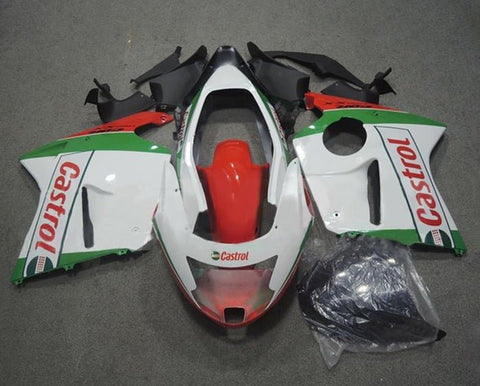 Honda CBR1100XX Fairings (1996-2007) White, Green, Red, Castrol at KingsMotorcycleFairings.com