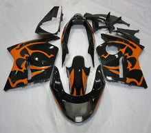 Honda CBR 1100XX SuperBlackBird Fairings (1996-2007) Black, Orange Tribal at KingsMotorcycleFairings.com