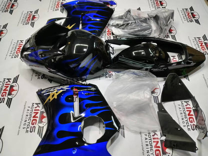 Honda CBR1100XX Super Blackbird Fairing Set (1996-2007) Black, Blue Fire, White, Gold at KingsMotorcycleFairings.com