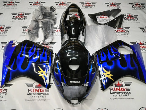 Honda CBR1100XX Super Blackbird Fairings(1996-2007) Black, Blue Fire, White, Gold at KingsMotorcycleFairings.com