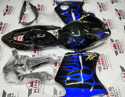 Honda CBR1100XX Super Blackbird Fairings (1996-2007) Black, Blue Fire, White, Gold from KingsMotorcycleFairings.com