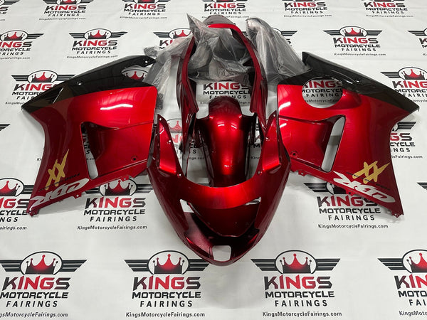 Honda CBR1100XX Super Blackbird Fairings (1996-2007) Candy Apple Red, Black at KingsMotorcycleFairings.com
