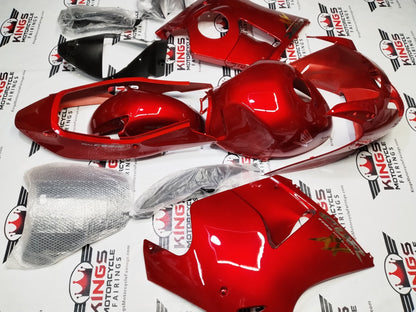 Honda CBR1100XX Super Blackbird Fairings (1996-2007) Red, Chrome, Gold from KingsMotorcycleFairings.com