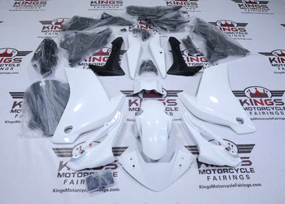 Honda CBR125R Fairings (2011-2016) Pearl White, Matte Black at KingsMotorcycleFairings.com