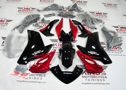 Honda CBR250R Fairings (2011-2014) Black, Candy Apple Red at KingsMotorcycleFairings.com