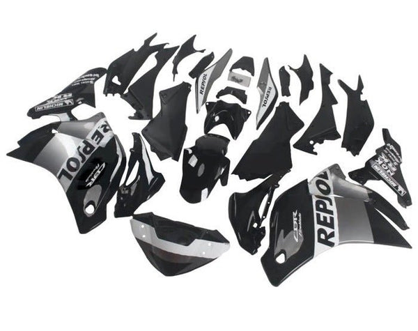 Honda CBR250R Fairings (2011-2014) Black, Gray, White Repsol at KingsMotorcycleFairings.com