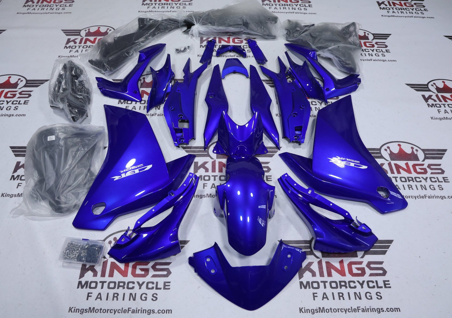 Honda CBR250R Fairings (2011-2014) Blue Metallic from KingsMotorcycleFairings.com