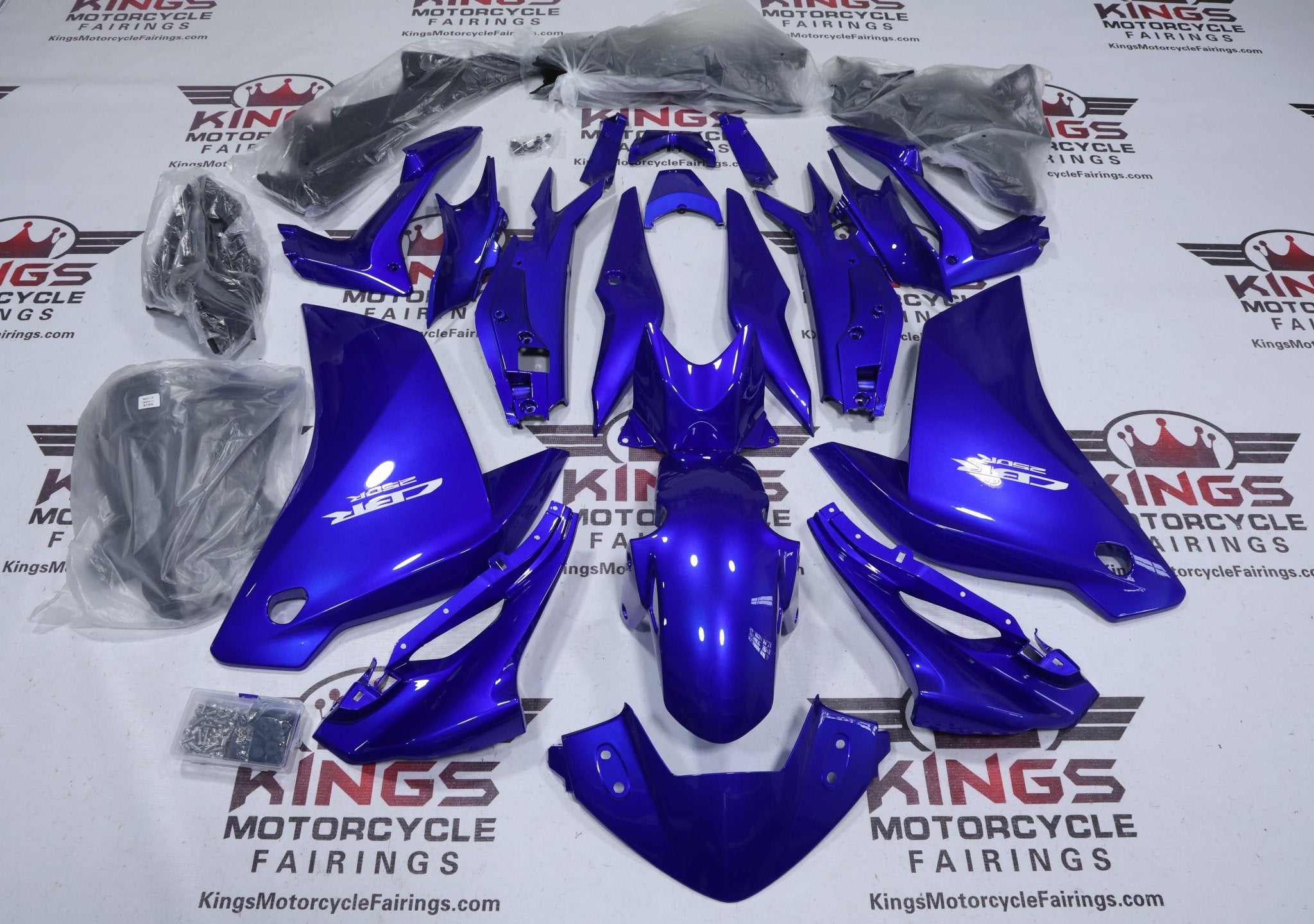 Honda CBR250R Fairings (2011-2014) Blue Metallic from KingsMotorcycleFairings.com