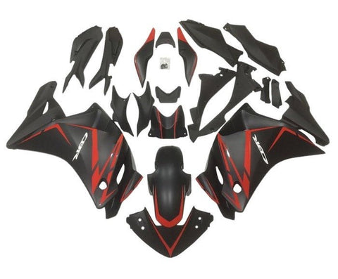 Honda CBR250R Fairings (2011-2014) Matte Black, Red at KingsMotorcycleFairings.com