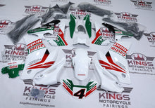 Honda CBR250R Fairings (2011-2014) White, Red, Green Castrol #4 at KingsMotorcycleFairings.com