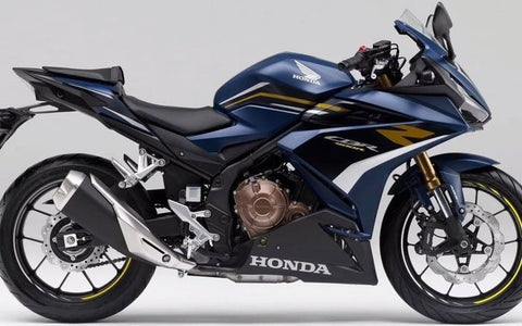 Honda CBR400R Fairings (2022) Matte Blue, Black, Gold, White at KingsMotorcycleFairings.com