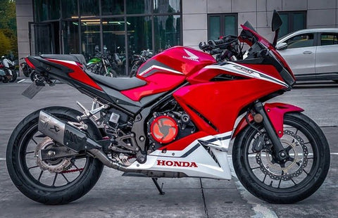 Honda CBR400R Fairings (2022) Red, White at KingsMotorcycleFairings.com