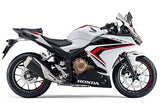 Honda CBR400R Fairings (2022) White, Black, Red at KingsMotorcycleFairings.com