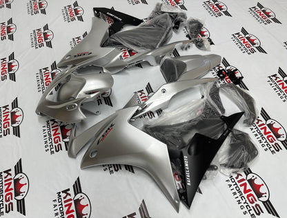 Honda CBR500R Fairing Kit (2013-2015) Gloss Silver, Matte Black at KingsMotorcycleFairings.com