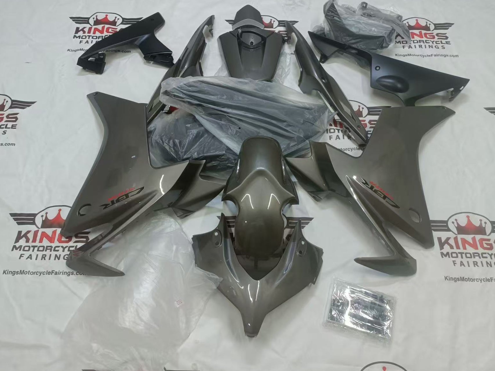 Honda CBR500R Fairing Kit (2013-2015) Gloss Silver at KingsMotorcycleFairings.com