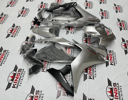 Honda CBR500R Fairings (2013-2015) Gloss Silver, Matte Black from KingsMotorcycleFairings.com
