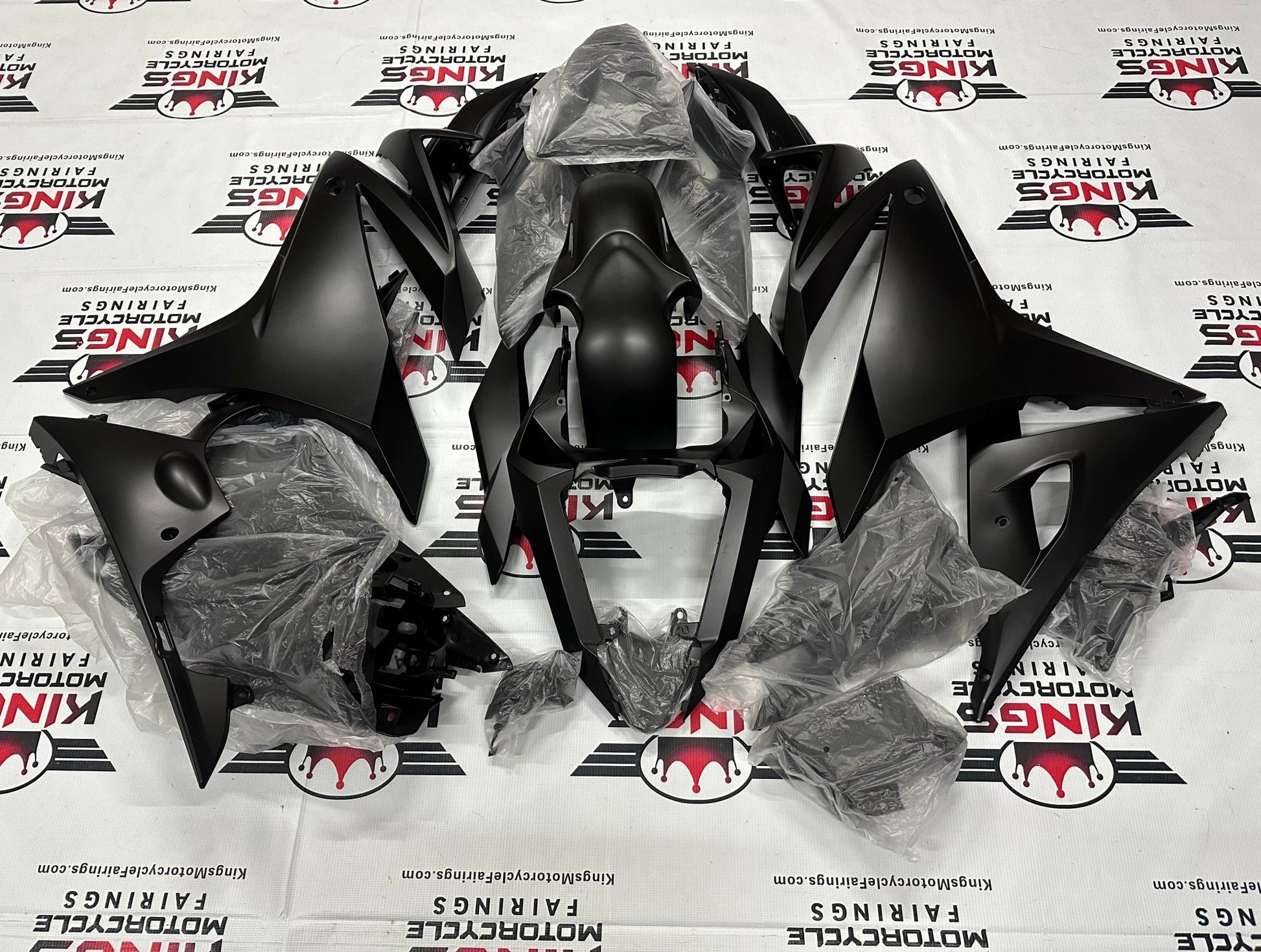 Honda CBR500R Fairings (2016-2018) All Matte Black at KingsMotorcycleFairings.com