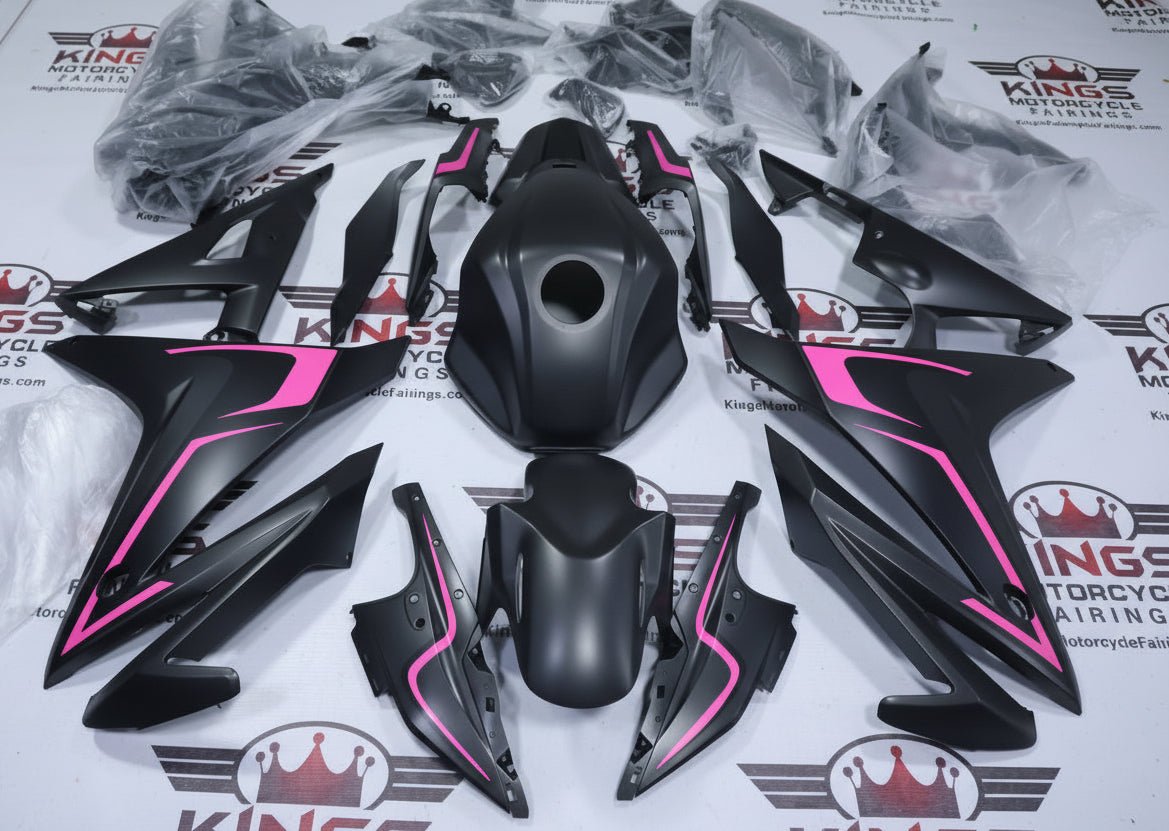 Honda CBR500R Fairings (2016-2018) Matte Black, Pink at KingsMotorcycleFairings.com