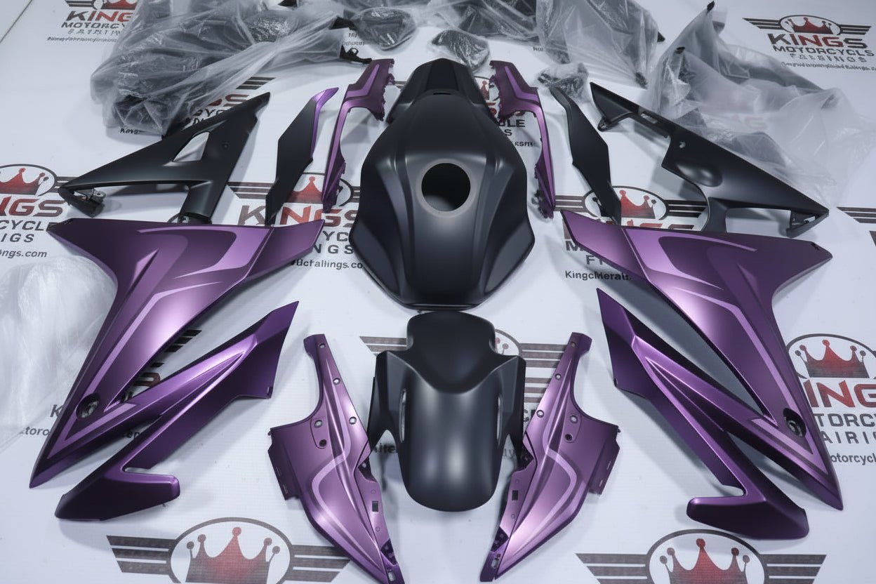 Honda CBR500R Fairings (2016-2018) Matte Purple, Matte Black at KingsMotorcycleFairings.com