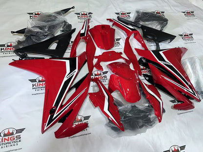 Honda CBR500R Fairings (2016-2018) Red, Black, White Stripe at KingsMotorcycleFairings.com