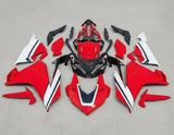 Honda CBR500R Fairings (2019-2021) Red, White, Black Stripe at KingsMotorcycleFairings.com
