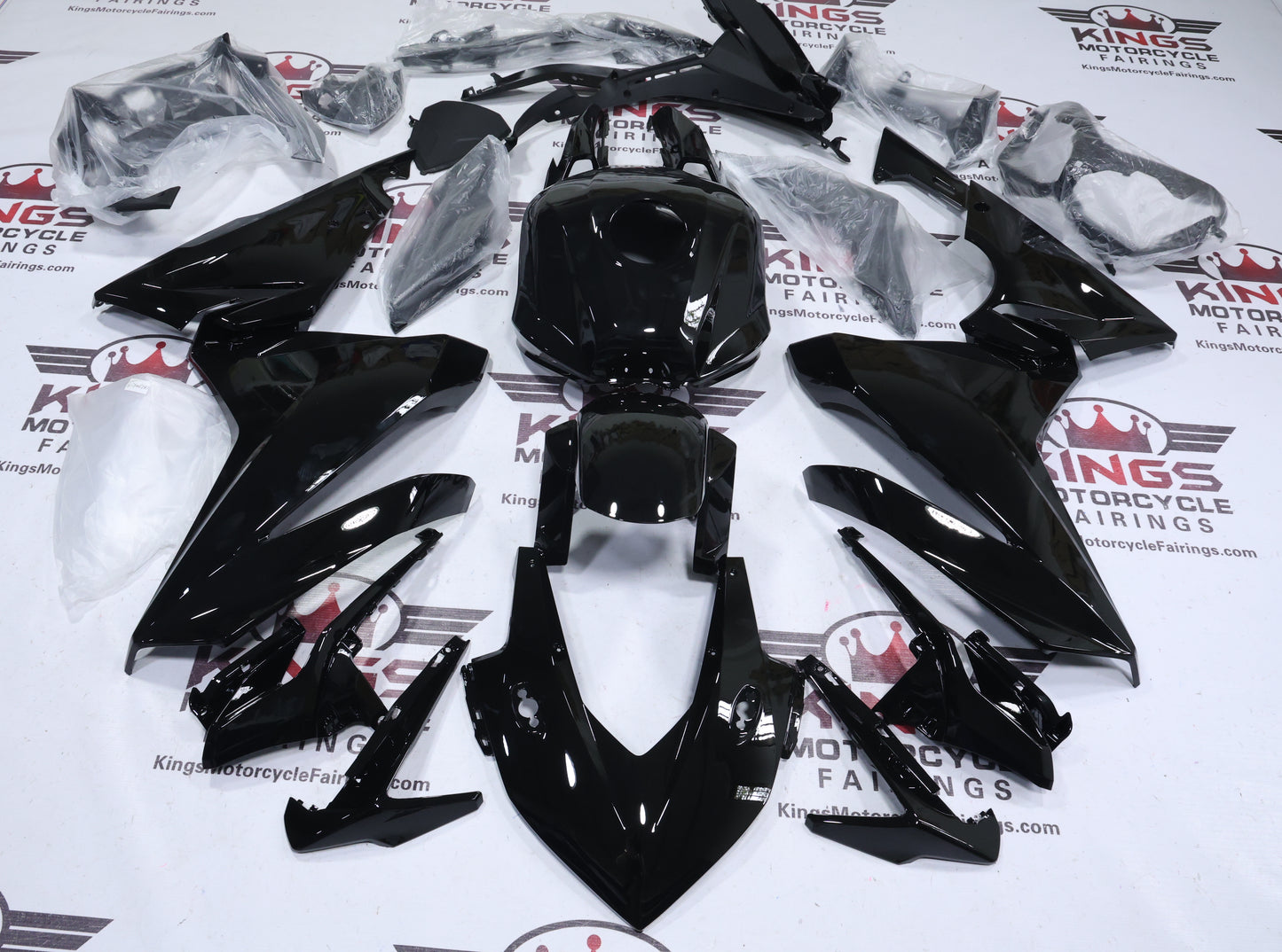 Honda CBR500R Fairings (2022-2023) All Black from KingsMotorcycleFairings.com