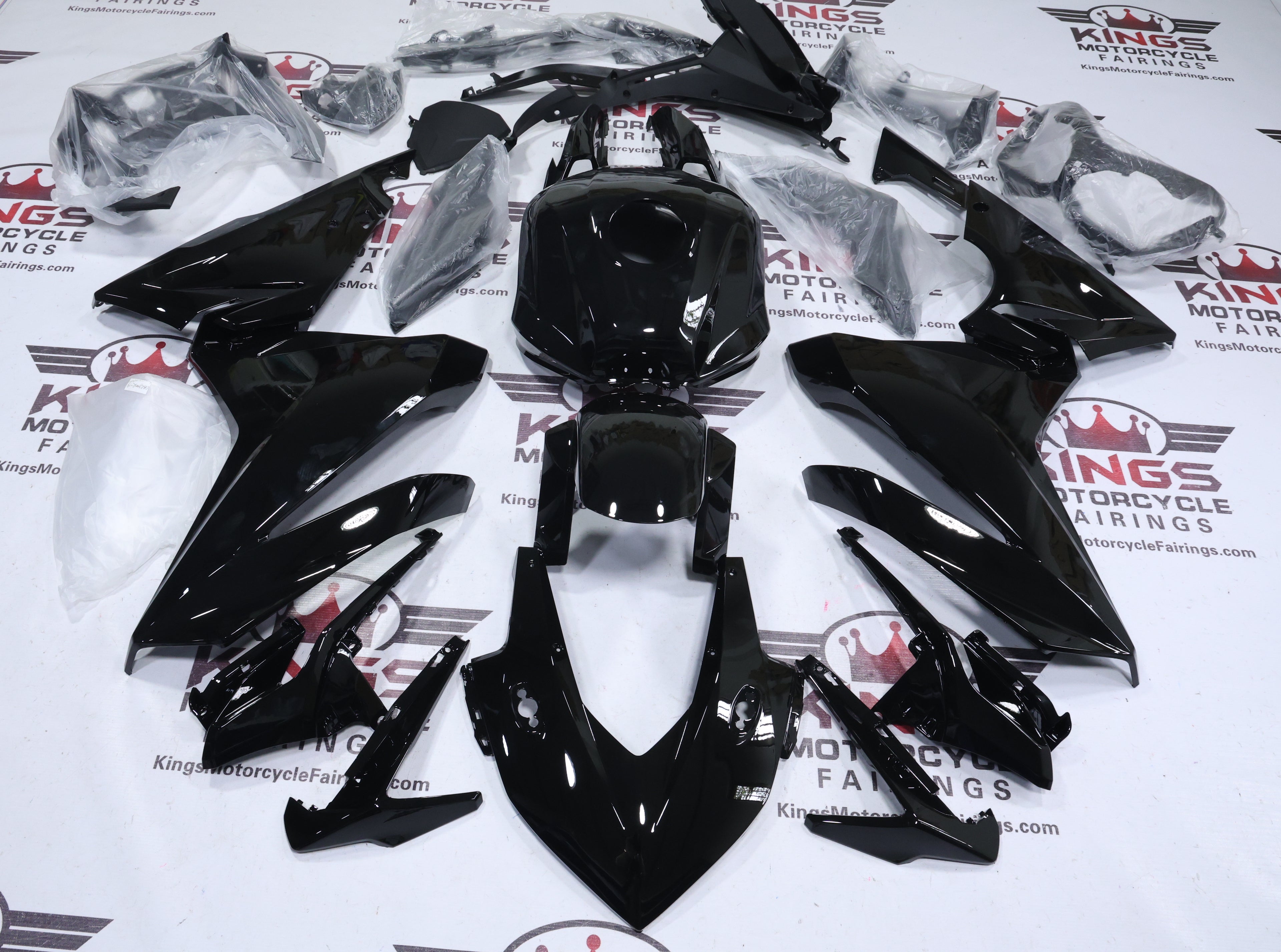 Honda CBR500R Fairings (2022-2023) All Black from KingsMotorcycleFairings.com