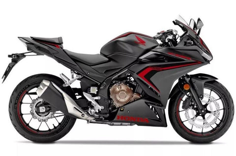 Honda CBR500R Fairings (2022-2023) Matte Black, Red, Black at KingsMotorcycleFairings.com