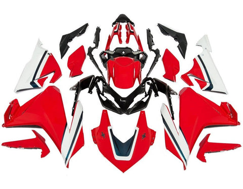 Honda CBR500R Fairings (2022-2023) Red, White, Black Stripe at KingsMotorcycleFairings.com