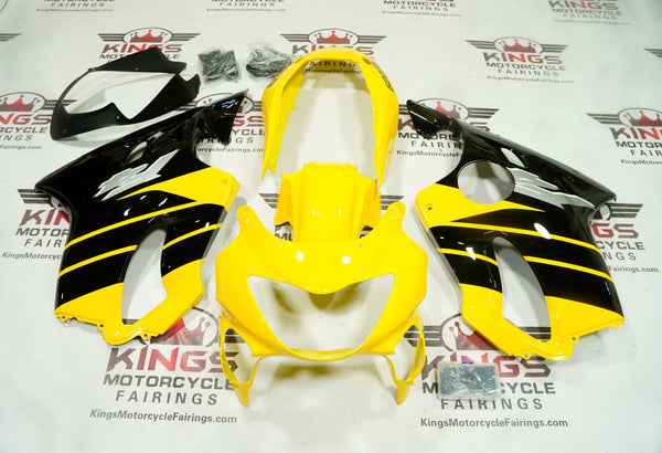 Honda CBR600F4 Fairing Kit (1999-2000) Yellow, Black Stripes at KingsMotorcycleFairings.com