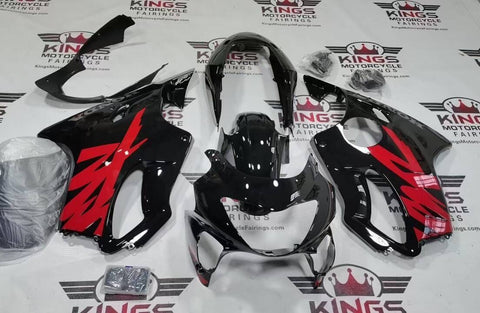 Honda CBR600F4 Fairings (1999-2000) Black, Red from KingsMotorcycleFairings.com