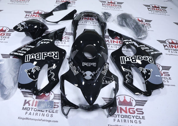 Honda CBR600F4I Fairings (2004-2007) Black, Gray Redbull at KingsMotorcycleFairings.com