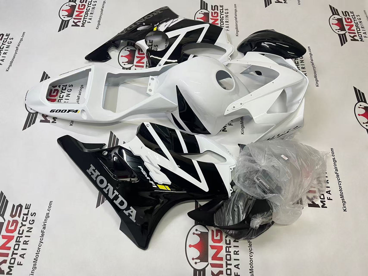Honda CBR600F4i Fairing Set (2001-2003) White, Black, Silver at KingsMotorcycleFairings.com