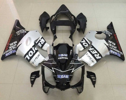 Honda CBR600 F4i Fairings (2001-2003) Black, Silver Repsol at KingsMotorcycleFairings.com