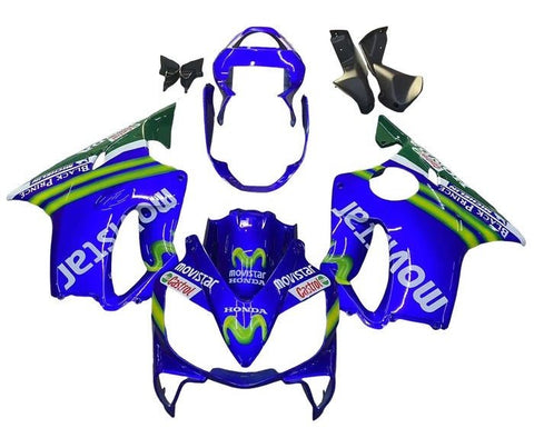 Honda CBR600 F4i Fairings (2001-2003) Blue Movistar at KingsMotorcycleFairings.com
