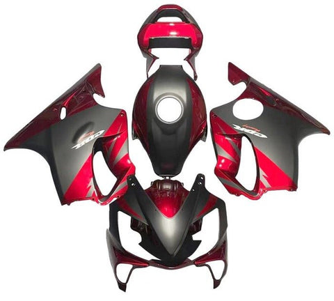 Honda CBR600 F4i Fairings (2001-2003) Dark Red, Matte Black at KingsMotorcycleFairings.com