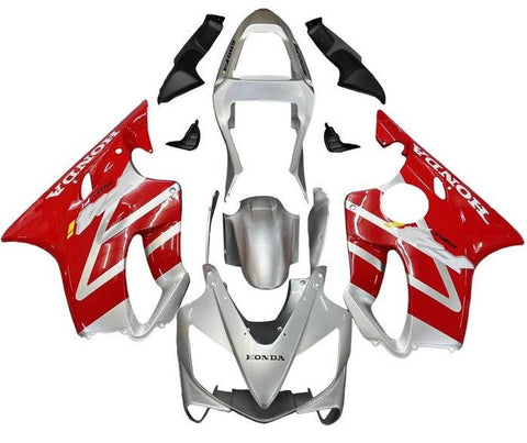 Honda CBR600 F4i Fairings (2001-2003) Silver, Red at KingsMotorcycleFairings.com