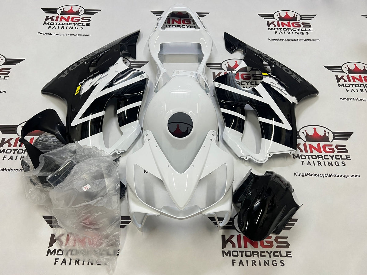 Honda CBR600F4i Fairings (2001-2003) White, Black, Silver at KingsMotorcycleFairings.com