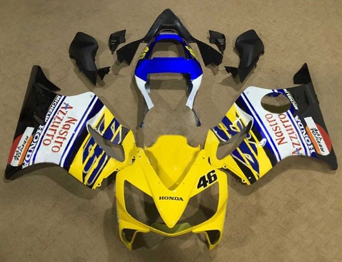 Honda CBR 600 F4i Fairings (2001-2003) Yellow, Nastro Azzurro at KingsMotorcycleFairings.com