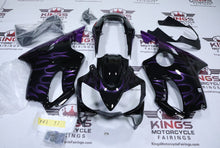 Honda CBR600F4i Fairings (2004-2007) Black, Purple Fire Flames at KingsMotorcycleFairings.com